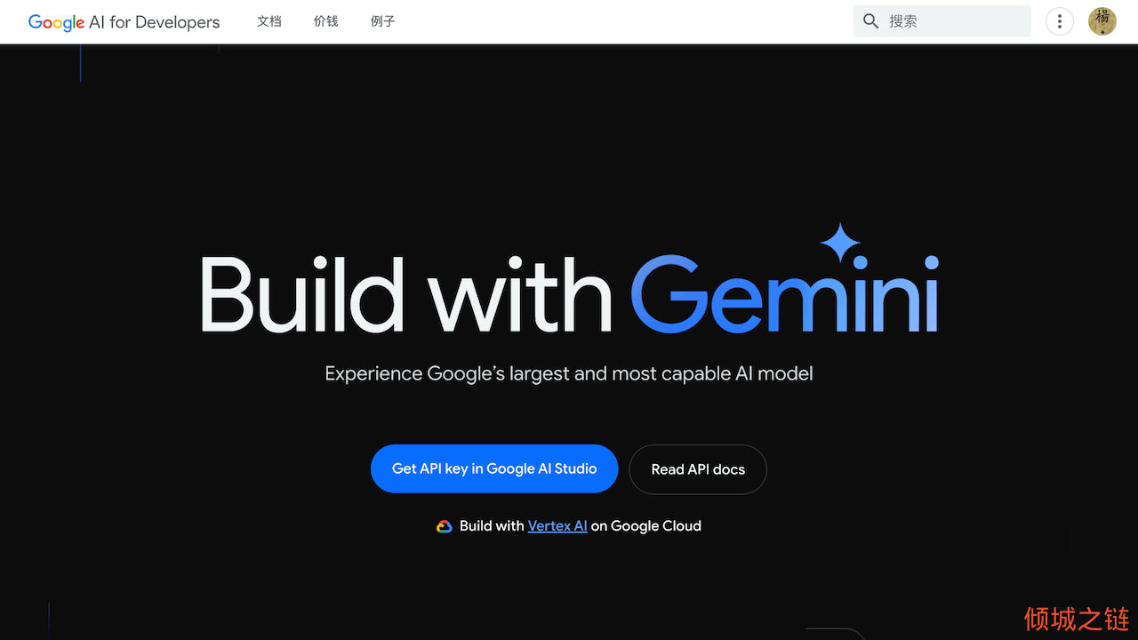 倾城之链 - Build with the Gemini API | Google AI for Developers