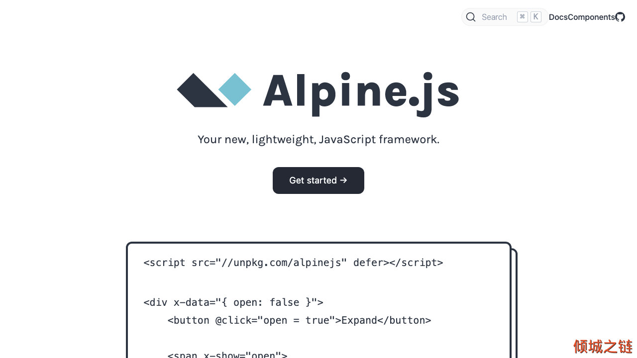 倾城之链 - Alpine.js | Your new, lightweight, JavaScript framework.