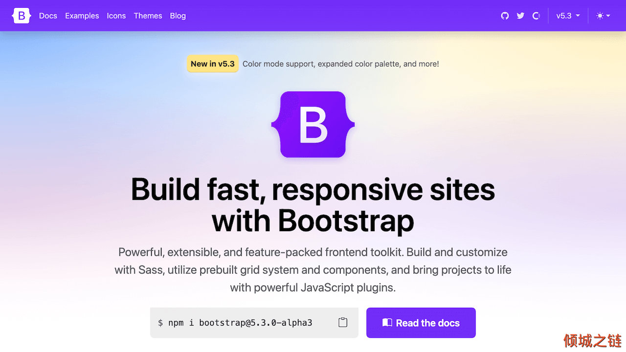 倾城之链 - Bootstrap · The most popular HTML, CSS, and JS library in the world.BootstrapGitHubTwitterOpen CollectiveBootstrap