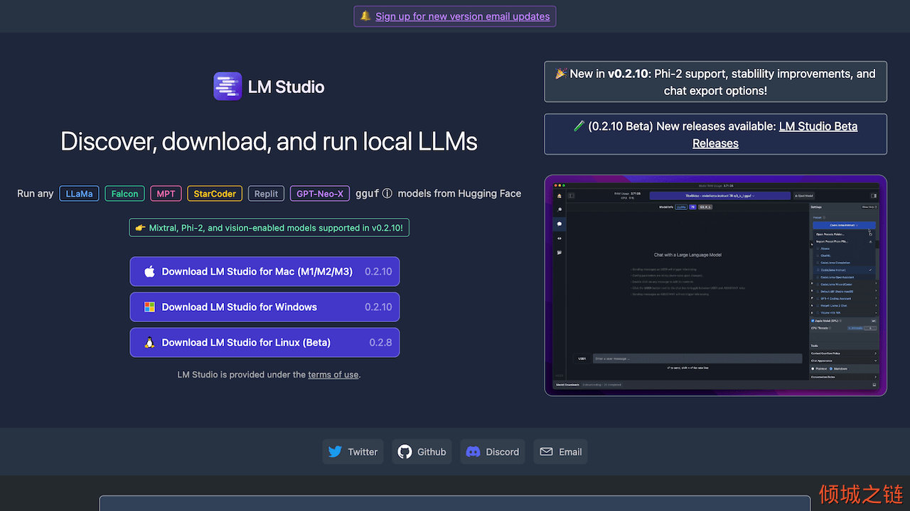 倾城之链 - LM Studio - Discover, download, and run local LLMs