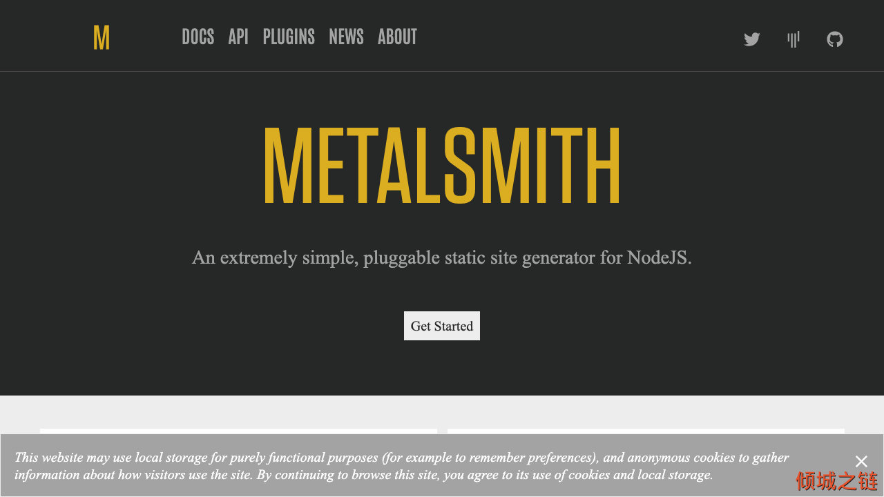 倾城之链 - Metalsmith | An extremely simple, pluggable static site generator.