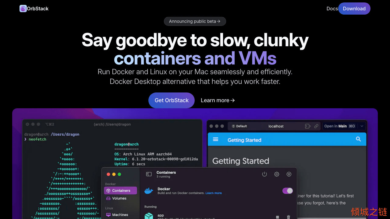 倾城之链 - OrbStack · Fast, light, simple Docker & Linux on macOS