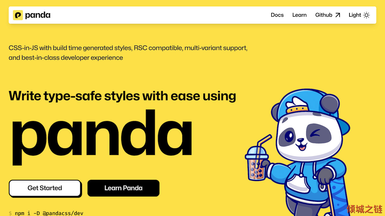 倾城之链 - Panda CSS - Build modern websites using build time and type-safe CSS-in-JS