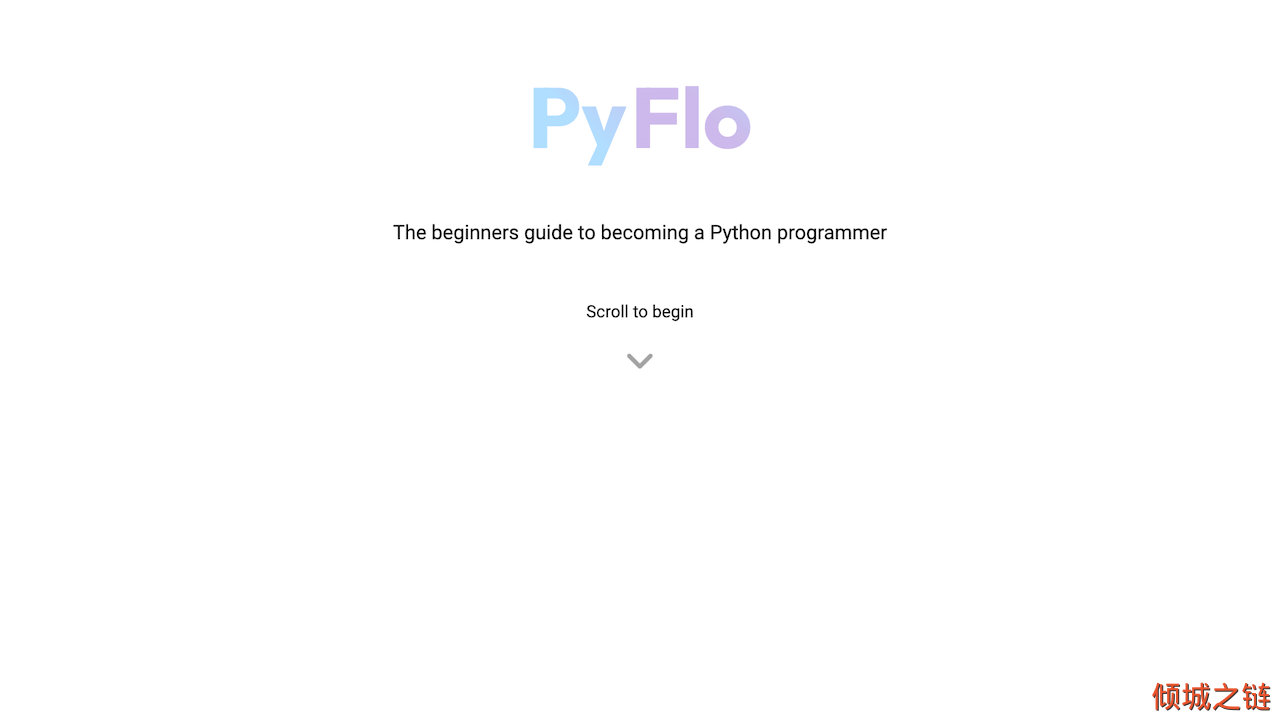 倾城之链 - PyFlo | 成为 Python 程序员的初学者指南