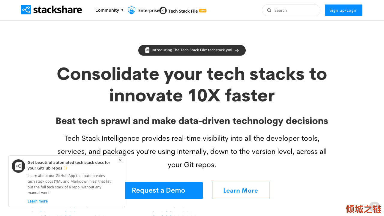 倾城之链 - StackShare - Tech Stack Intelligence