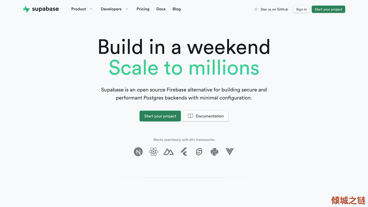 倾城之链 - The Open Source Firebase Alternative | Supabase