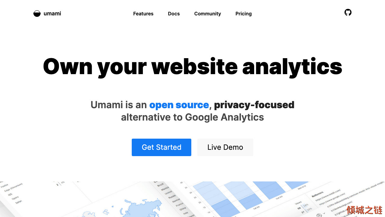 倾城之链 - Umami | Own your website analytics