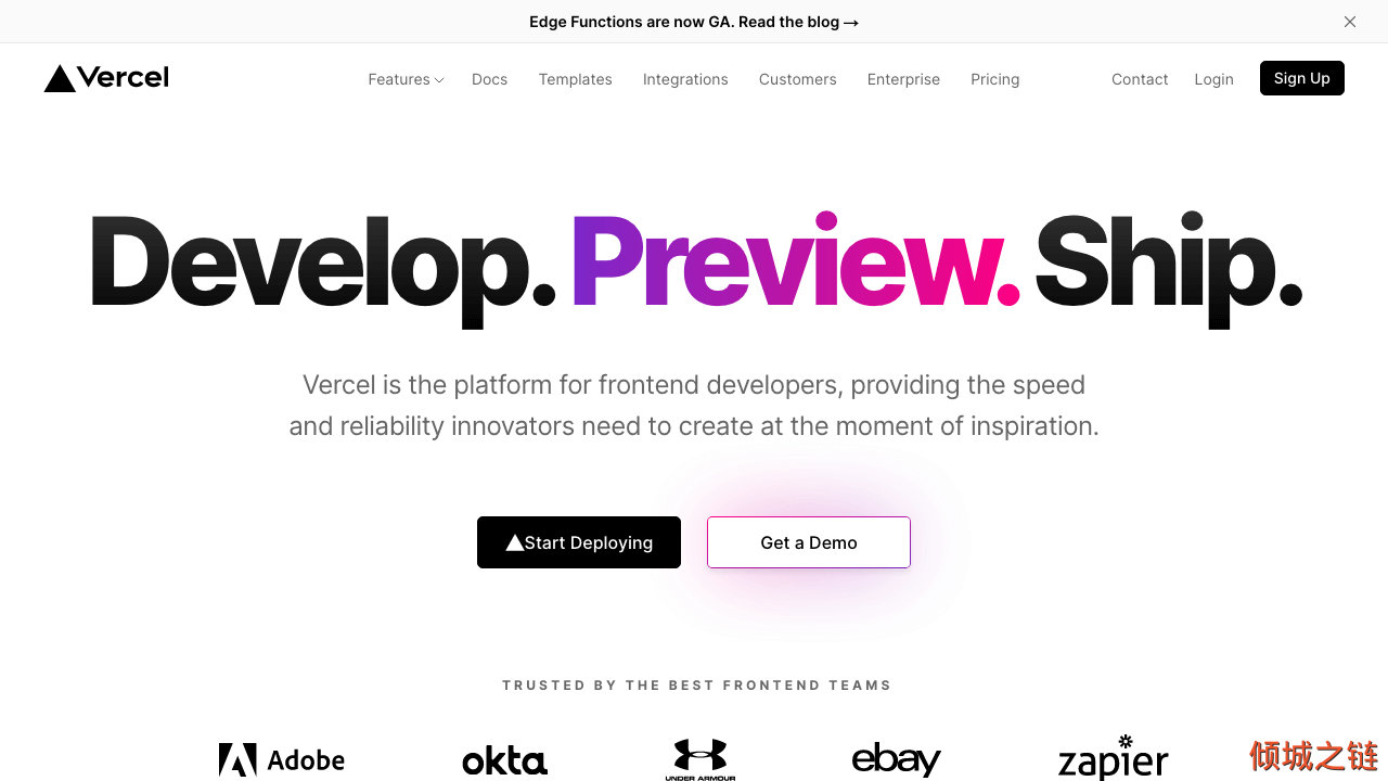 倾城之链 - Vercel: Develop. Preview. Ship. For the best frontend teams