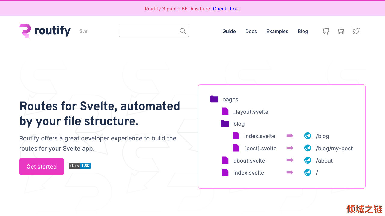 倾城之链 - Routify  | Routes for Svelte, automated by your file structure.