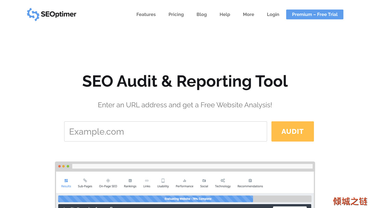 倾城之链 - Analyze Websites With Free SEO Audit & Reporting Tool - SEOptimer