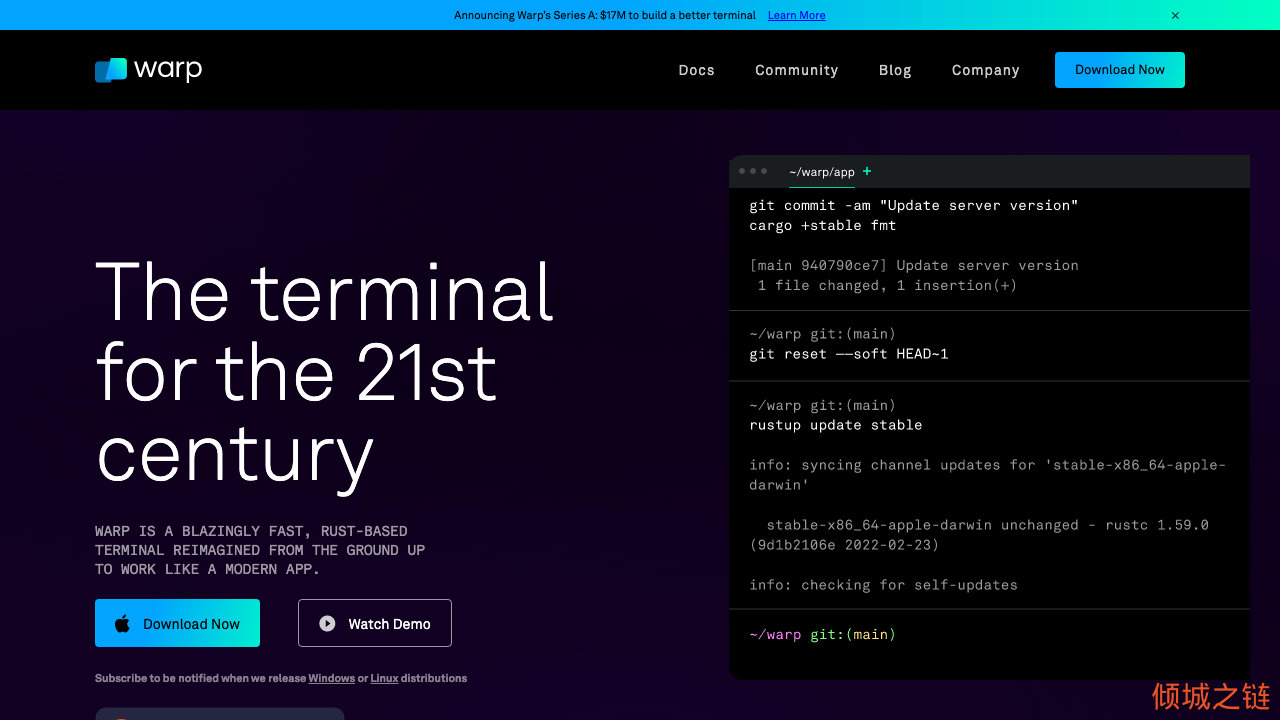 倾城之链 - Warp: The terminal for the 21st century